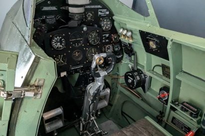 Cockpit of a spitfire.